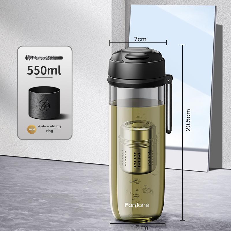Magnetic Tea Separation Cup: Large Capacity, Portable, Men's & Women's Sports Water Bottle