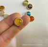 Rose Gold Metal Base Pearl Cat's Eye Button for Sweater - 11.5MM