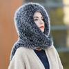 Winter Autumn New Women Casual Fashion Outdoor Keep Warm Faux Fox Fur Protect Ears Tail Russian Snow Hat Cap Collar Scarf  Wrap Shawl