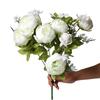 Bouquet di Peonie Artificiali Rosa Cipria in Seta, 13 Teste di Peonie Artificiali, Artigianato Artistico Fai da Te, Decorazione per Matrimonio e Casa
