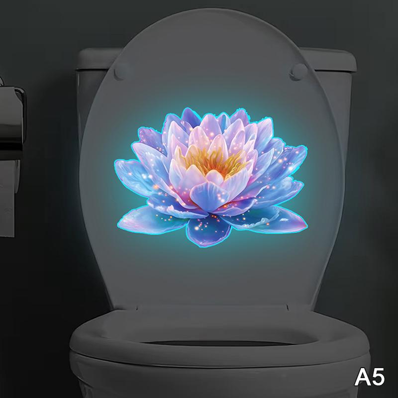 Leuchtet im Dunkeln Toilettenaufkleber Selbstklebend Abnehmbar Fenster Wandaufkleber Heimdekoration Autoaufkleber Leuchtet Nachts