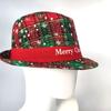 Plaid Christmas Fedora Hat Printed Dress Up Narrow Brim Top Hat Costume Accessories Snowflake Panama Cowboy Hats Men Women