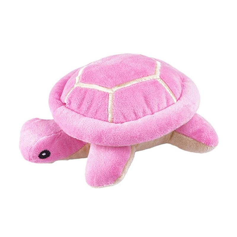 

Plush Squeaky Turtles Toy for Dog with Sound for Fun Play Chewing Toy Stuffed Animal For Boredom Breeds Entertainment розовый