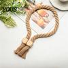Easy Use Curtain Clips 1Pc Boho Magnetic Tieback, Twisted Rope Wooden Bead Decorative Fasteners Holders, Drapery Holdbacks for Bedroom