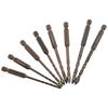 8pcs Cross Hexagon Drill Bit Set for Various Materials for Wood Metal Glass and Plastic Drilling with Electric Drill