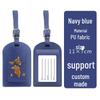 Thickened PU Leather Map-Stamped Luggage Tag & Passport Holder Set