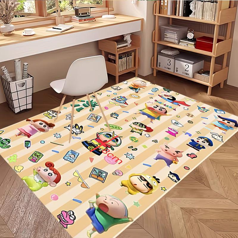 Crayon Shin Print Rug, Washable Floor Carpet, For Entryway Dorm Laundry Room Office Study, Home Decor Birthday Christmas Gift