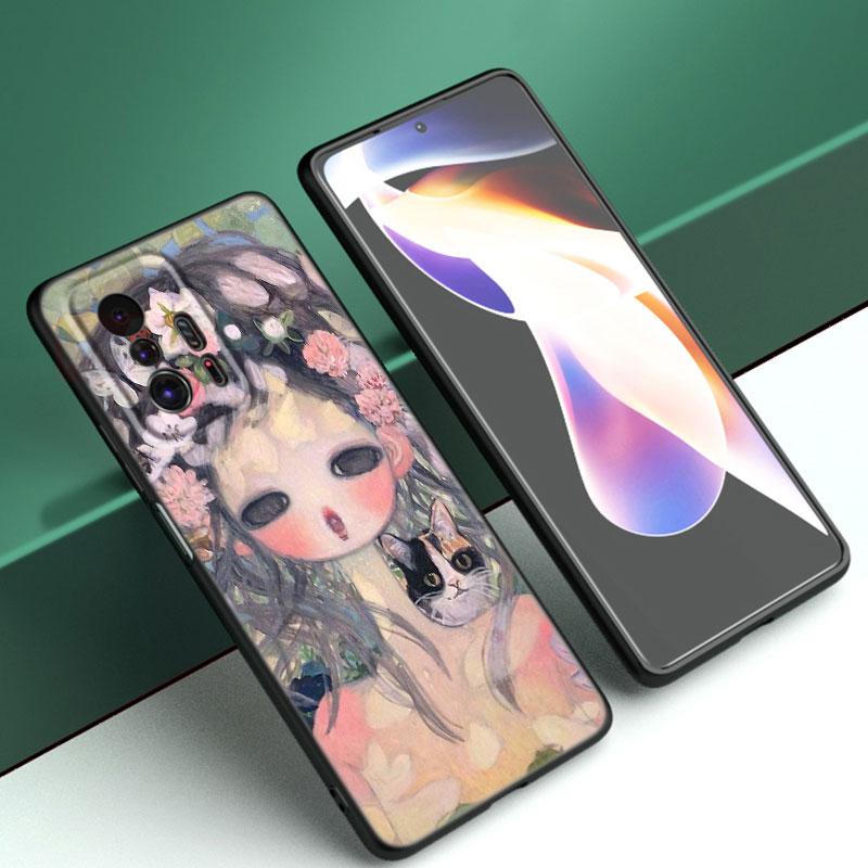 

Aya Takano Art Phone Case For Xiaomi Mi A2 8 9 SE Note 10 10T 11 12 Lite 9T 11T 12S 12T Pro A3 6X 12X Soft TPU Black Cover Xiaomi Mi A2(6X)