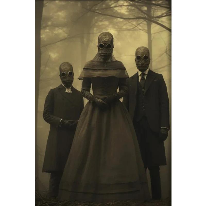 Dark Academia Art Grotesque Poster Prints Gothic Ghost Witch Monster Demon Devil Canvas Painting Wall Art Home Decor Unframed