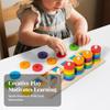 Wooden Educational ColorSorting Toy FineMotor Color Matching Board