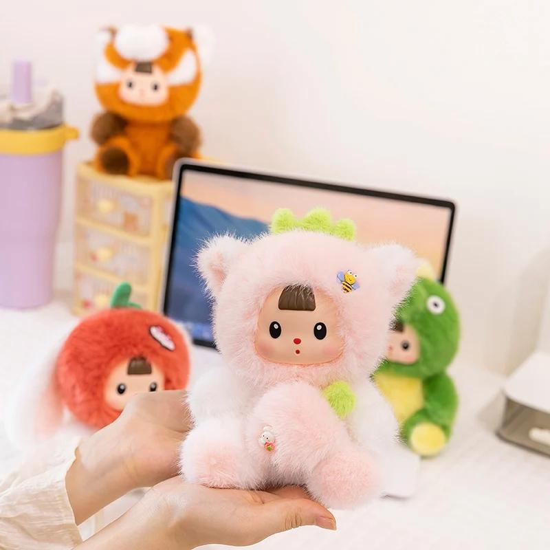 Kawaii Dinosaur Vinyl Face Plush Toys Raccoon Table Companion Doll Figurine Cute Rabbit Plushies Plush Stuffed Animal For Friends