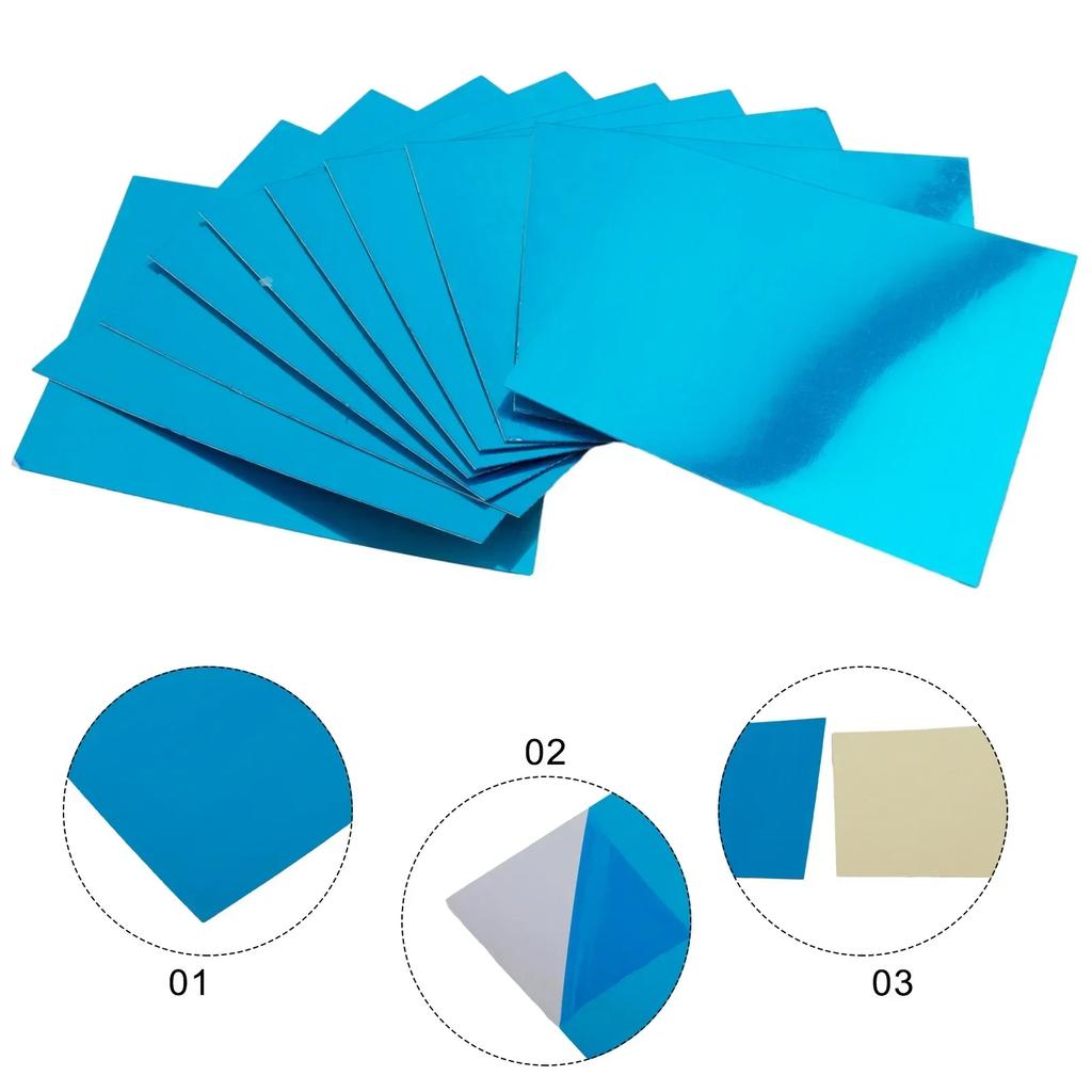 10 Stück 10cm Spiegel Wandaufkleber Quadratisch Acryl Wandaufkleber Selbstklebende Fliesen Aufkleber Für Haus Wohnzimmer Wandaufkleber Dekor