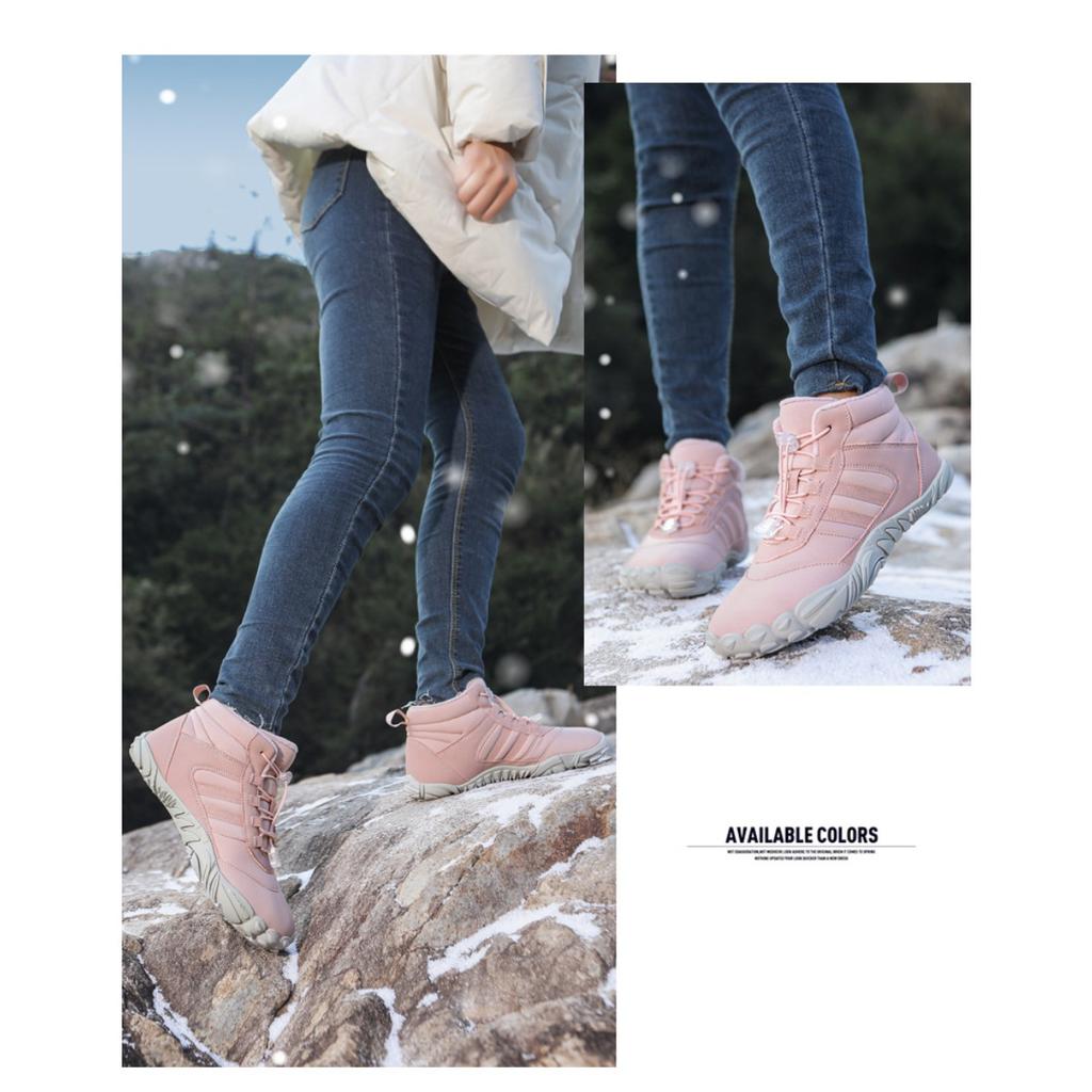 Winter Samt Fünf-Finger Schneestiefel für professionelle Wärme und Komfort, lässige Baumwollschuhe für Paare