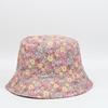 Sombrero de Pescador Floral Pequeño de Doble Cara Sombrero de Sol Retro Estilo Japonés para Mujeres Protección Solar para Exteriores Sombrero Cubo de Jardín
