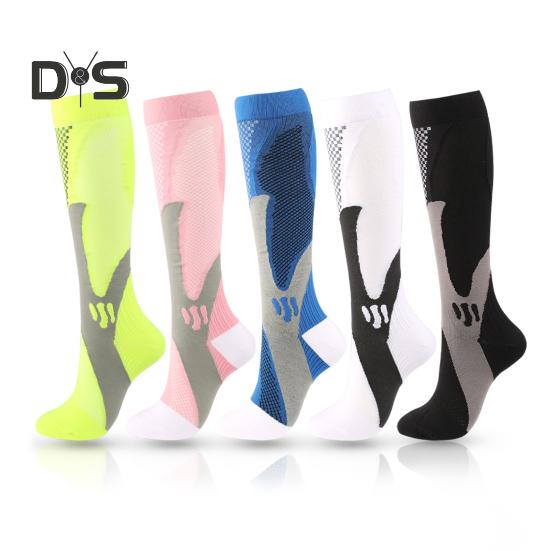 1 Pair Unisex Sport Socks Compression Yoga Socks Knee Length Long-tube High Elasticity Wrapping Anti-slip Socks Warmth Stockings for Daily Life