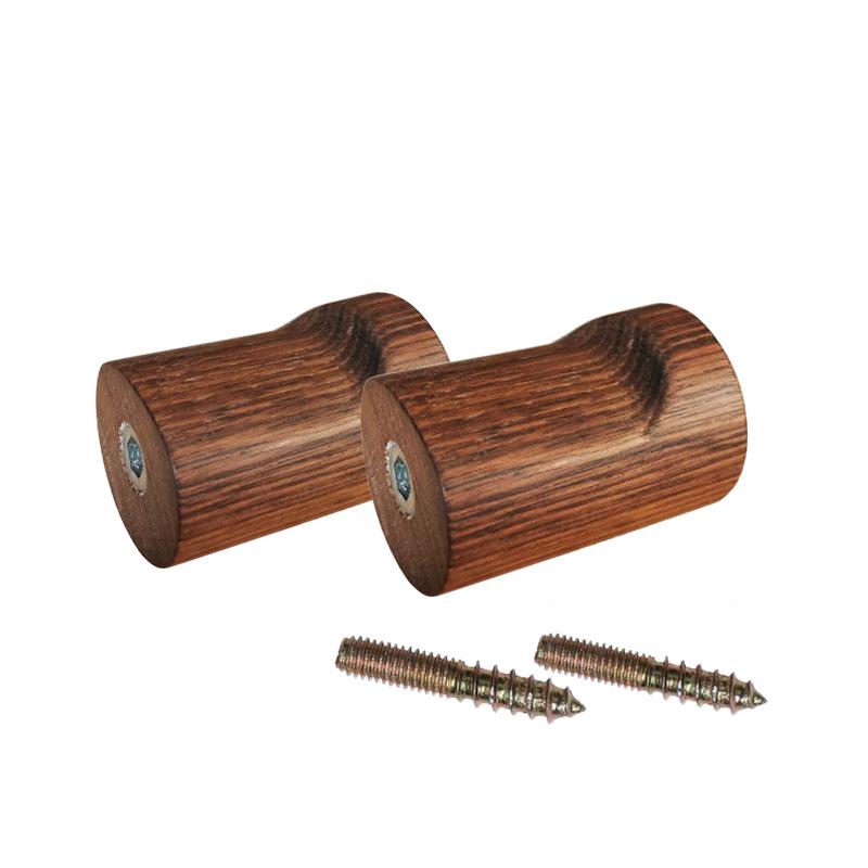 Nordic Solid Wood No-Drill Coat Hook for Wall, Bathroom, Bedroom, or Behind Door.