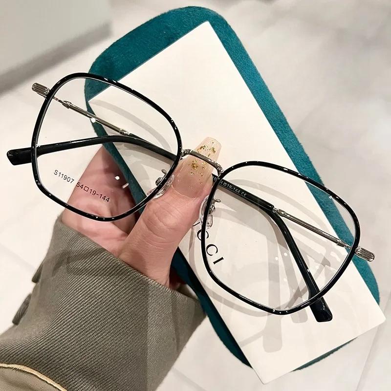 Anti Blue Light Myopia Glasses 0 ~ -4.0 Resin Lenses Plastic+metal Frame Square 8 Colors To Choose From Computer Glasses