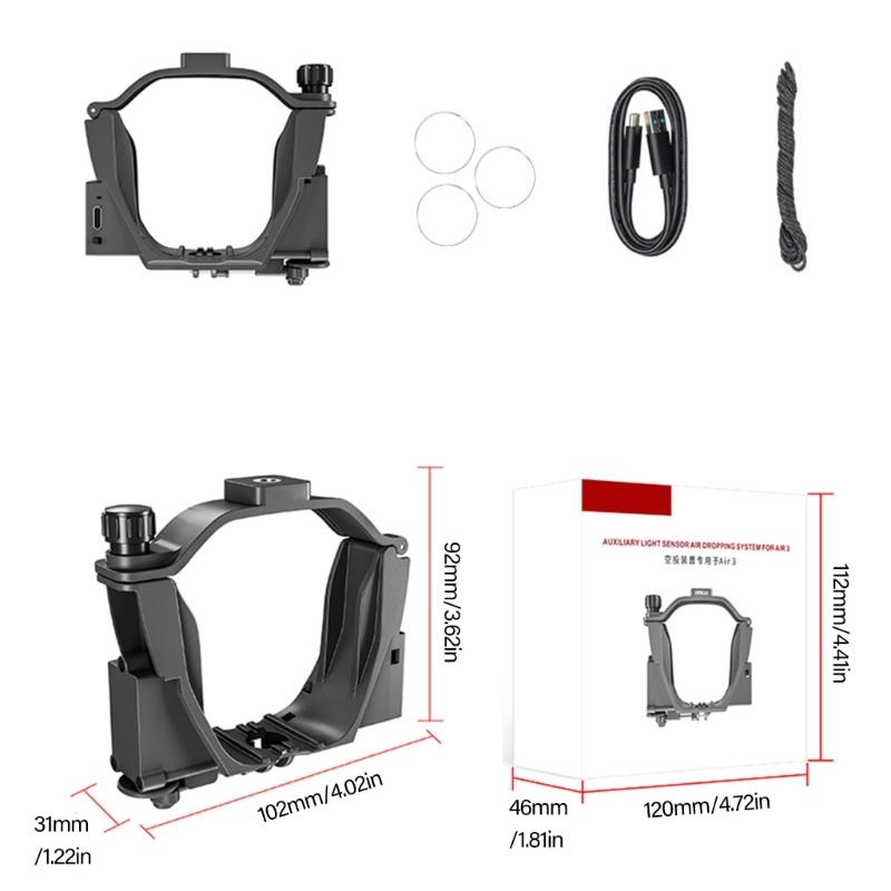 Precisions Payloads Delivery Air Dropping Thrower for Air 3 Drones Landing Gear and Long Releases Mechanism
