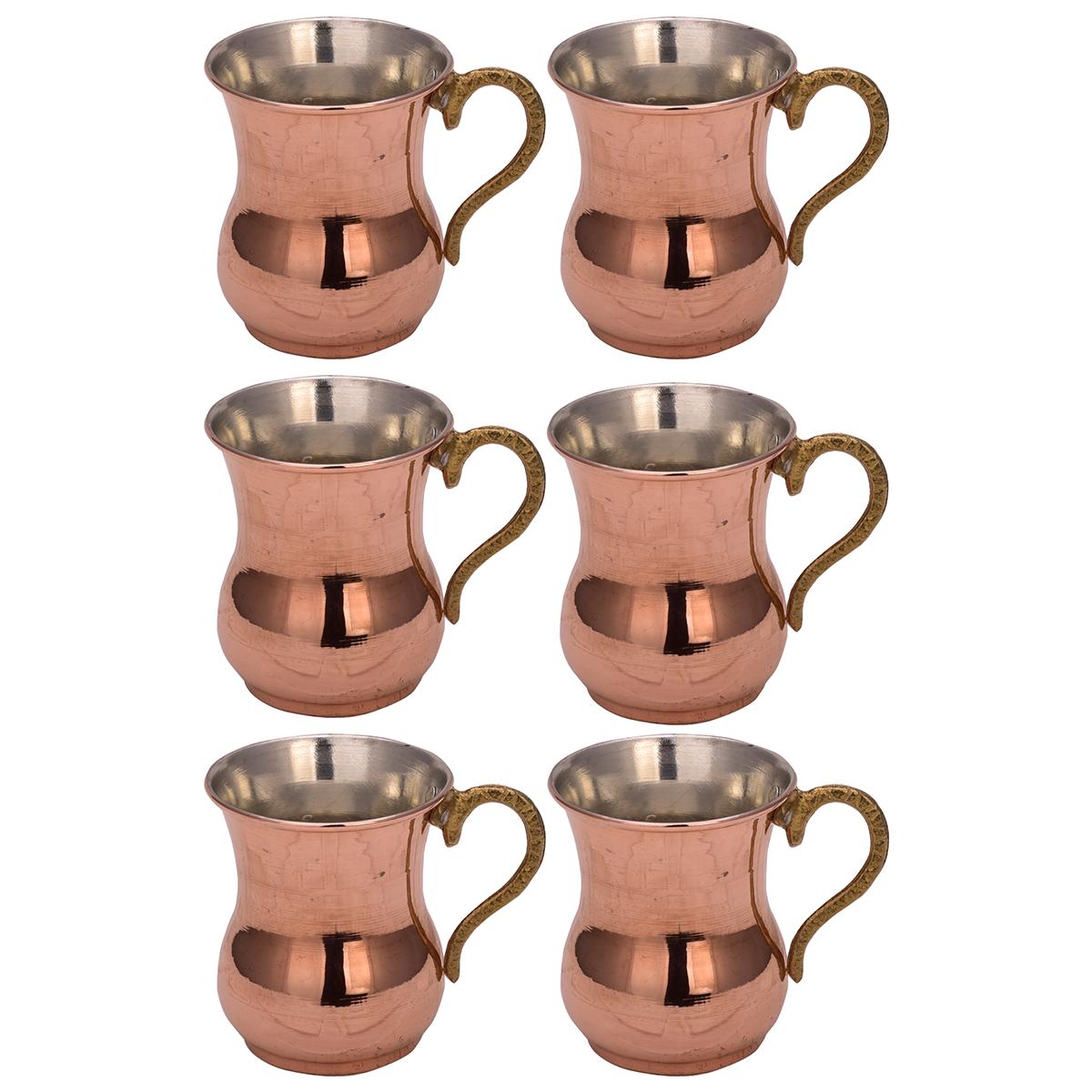 

Turna Медная элитная кружка Flat 200 мл Набор из 6 красных кружек Turna0450-61