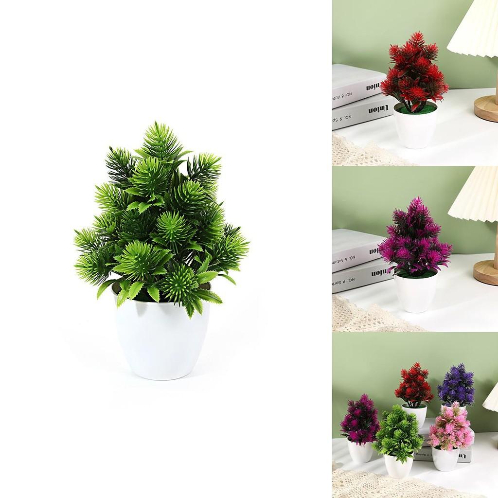 Plastic Faux Pinus Plant For Room Decor And Hotel Entrance With Durable Design