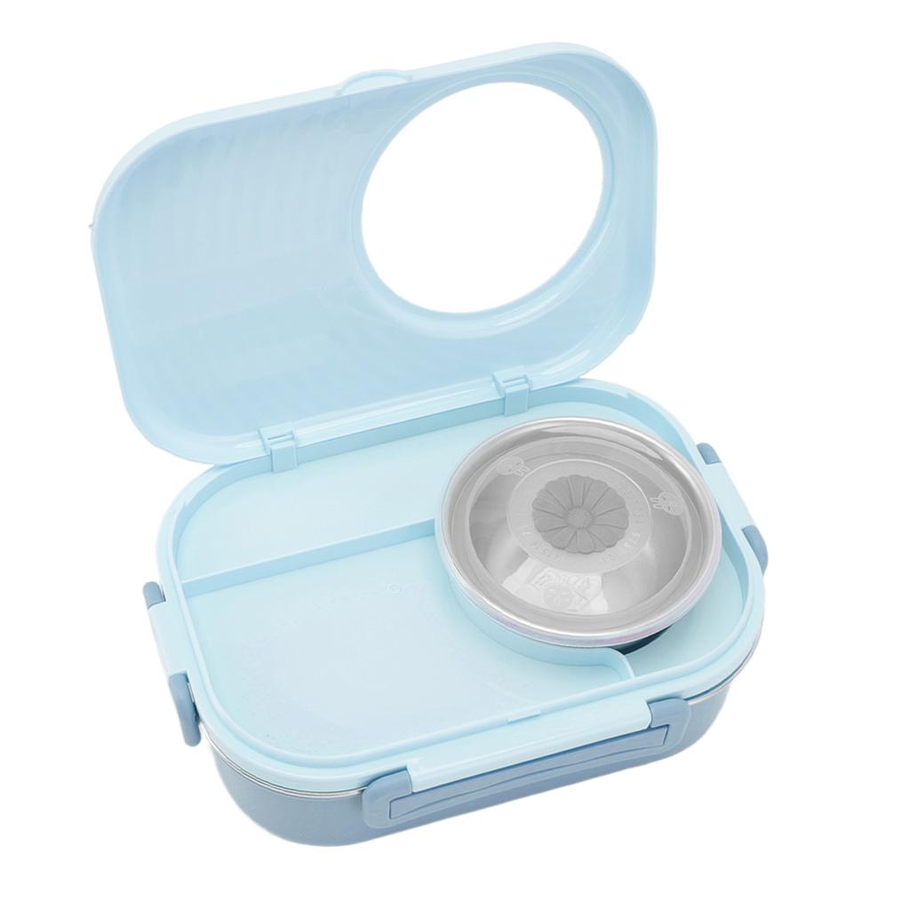 1450ml Bento obědový box Nerezový přihrádkový Termální bento box Dvouvrstvé bento nádoby