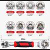48-in-1 Universal Socket Wrench Multifunction Wrench Tool with 360° Rotating Head Ratchet Spanner Tool for Bicycle Car Repair