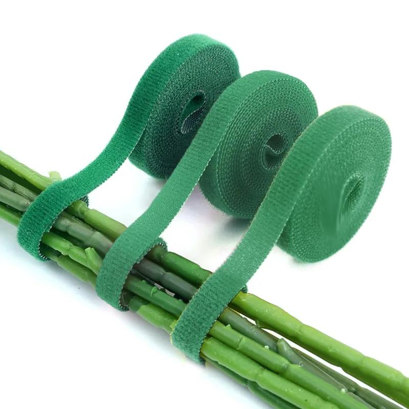 1/10 Rolls Nylon Plant Ties Plant Bandage Adjustable Hook Loop Fastener Tape Plant Flower Wrap Support Ties Garden Accessories