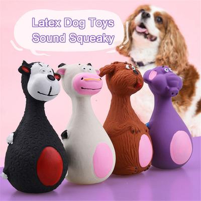 Dog Puppy Rubber Bite Resistant Sound Squeaky Latex Dog Toys Chew Playing Rubber Vocal Toys