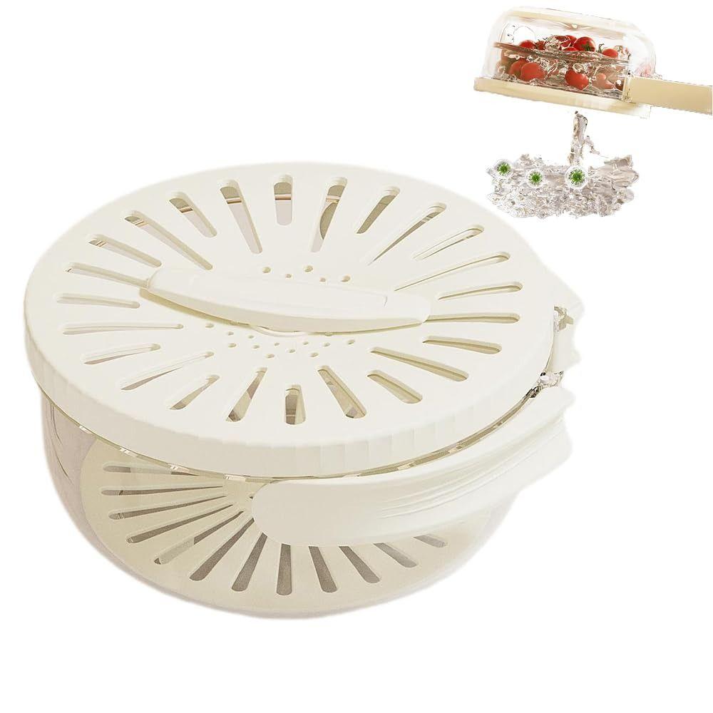 Vegetable Washing Basin Drain Bowl Storage Box Multifunctional Fruit Washing Basket  for Household