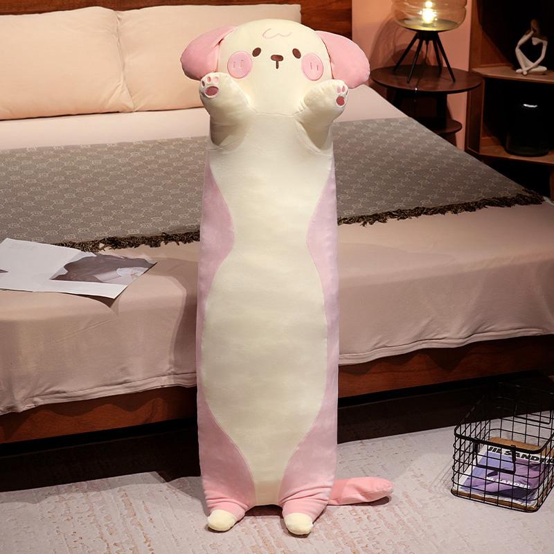

Cute 80/100/120cm Dog Plush Toy Long Sleeping Puppy Leg Pillow Squishy Animal Doll Appeasing Plushie Present Decor 90cm