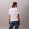 Calvin Klein Casual Commuting Letter Short Sleeve T-Shirt Women Tops Moonlight-White 47C840G-1