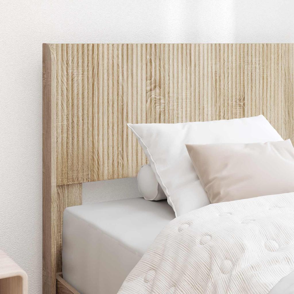 Bed Frame with Storage Space and Headboard Sonoma Oak 90 x 190 cm