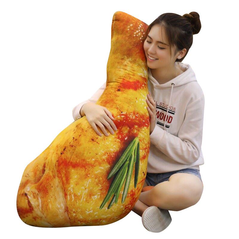 Simulated Chicken Leg Throw Pillow Toy with the Same Creative Simulated Food Snack Throw Pillow Doll Plush Toy Funny Doll