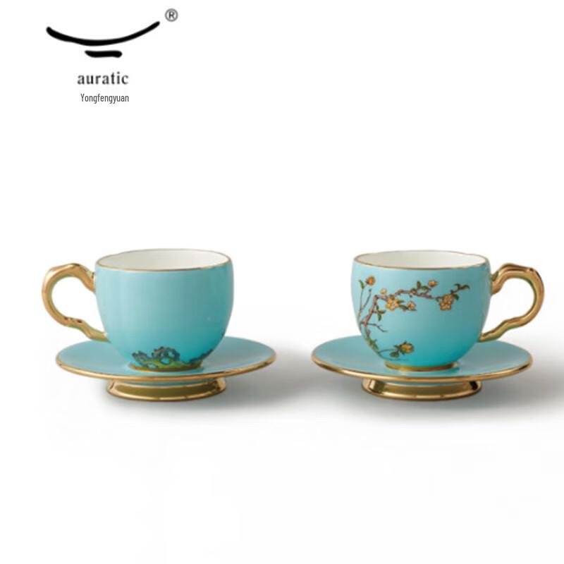 Yongfengyuan Madam Porcelain West Lake Blue Tea Cup Set