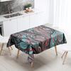 Black and White Corrugated Tablecloth Anti-Stain Waterproof Dining Table Home Decor Rectangular Kitchen Fireplace Countertop