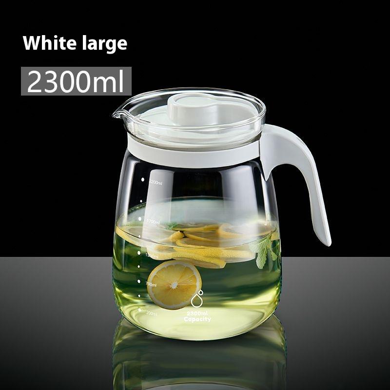 Summer Large Capacity Refrigerator Tea Kettle Tea Separation Cold Kettle Glass High Temperature Flower Teapot Brewing Tea