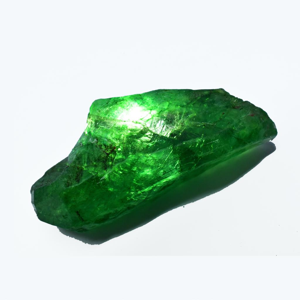 Natural Green Emerald Loose Gemstone 322.25 Ct Colombian Rough Uncut for Gemstone Collections