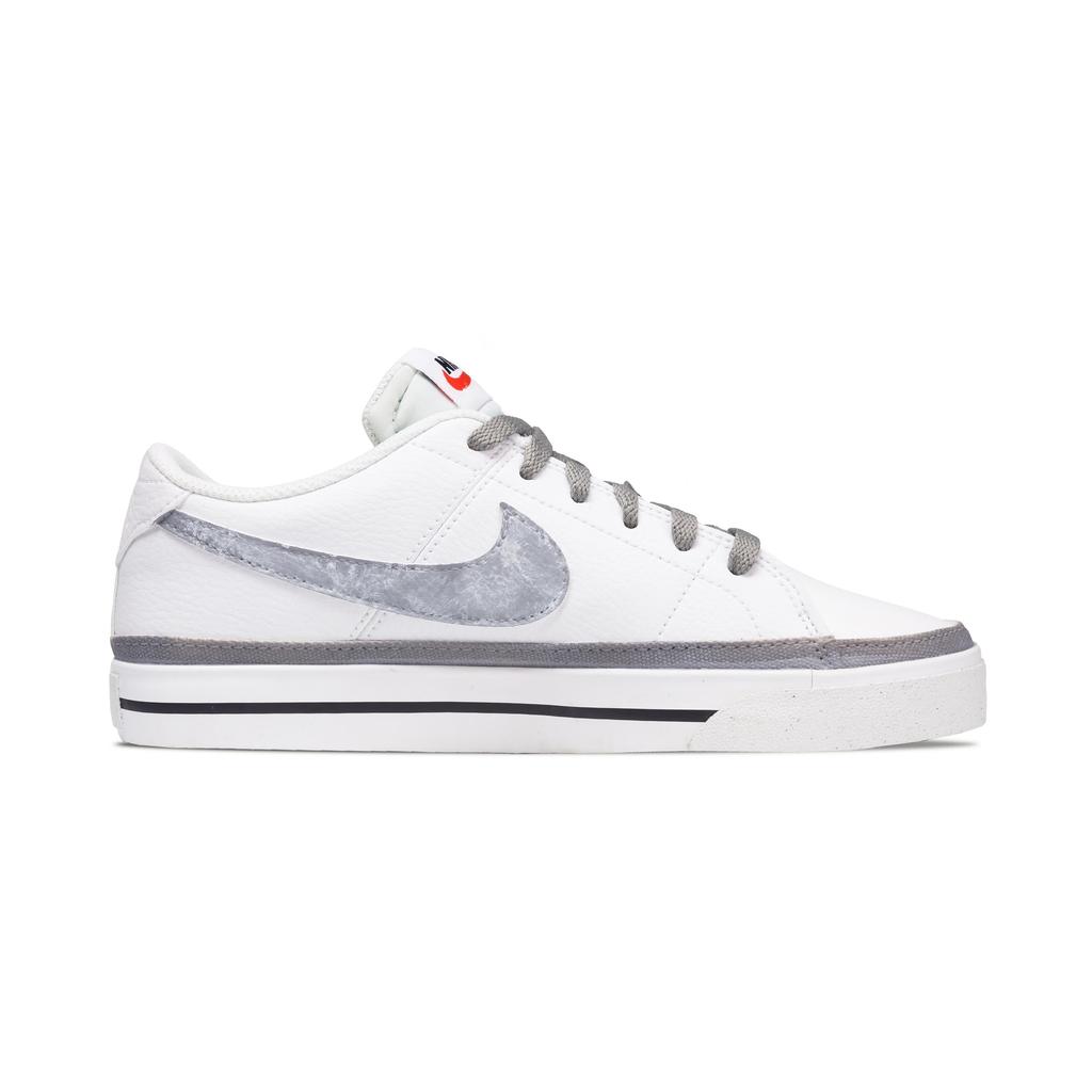 Nike Court Legacy Ink White Space Wear Resistant And Lightweight Low Top Skateboard Shoes Unisex White Gray DH3161-101(team1555-)