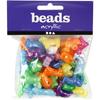 Assortment of Plastic Beads In a Variety of Colors and Shapes and with a Glossy Finish. Ref 618230