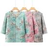 2026 New Style Floral Print Mid-Sleeve Top for Elderly Women - Summer Grandma Shirt