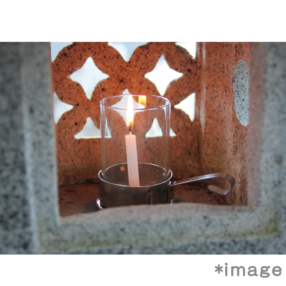[For Graveyard Use] Small Candle Holder with Lantern Holder and Protector. Simply place this candle holder in a stone lantern on the graveyard. The