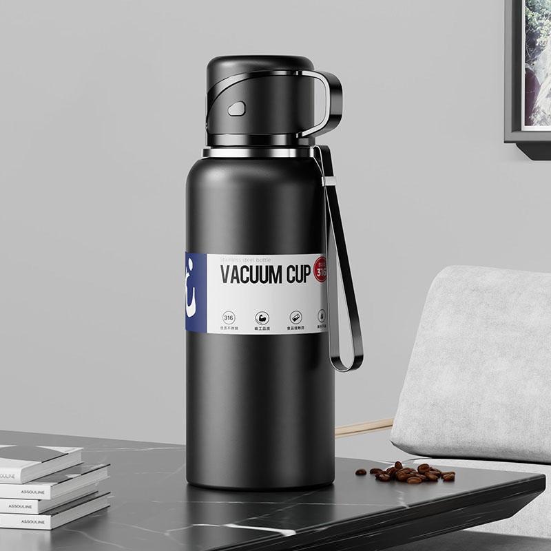Thermal Water Bottle Large Capacity With Straw Stainless Steel Thermos Bottle Cold and Hot Water Bottle Sport Thermos Cup