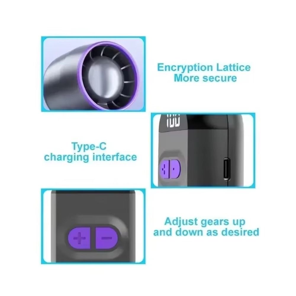 Portable Small USB Charging Fan LED Digital Display Turbo Fan Travel Mini Hand Fan  Dedicated Dryer