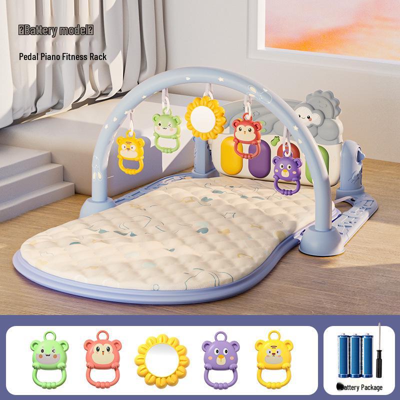 Newborn Pedal Piano Gym Walker: Early Learning Music Stroller Toy