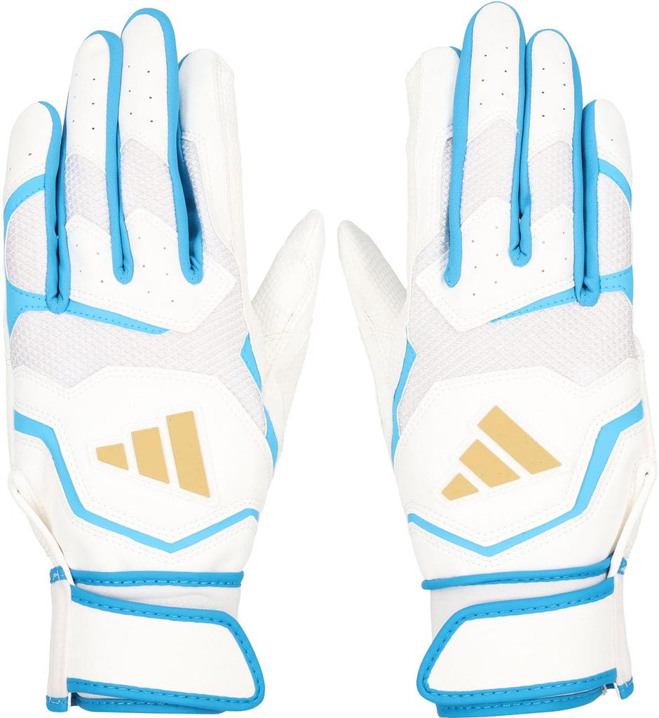 Adidas Baseball Schlaghandschuhe Größe Blau LBG404, 41, Basic, Weiß/Himmel (1122), Groß,