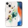 Phone Case For iPhone 17 Air Cases iPhone 16 15 12 13 14 Pro Max SE 7 8 Plus iPhone11 Clear Cover Ink Wash Painting Flower