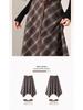 Women's Retro Irregular Plaid Woolen A-line Long Skirt - Autumn/Winter 2025 Collection