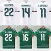 Camisa da Copa do Mundo de 2026: Camisa da seleção mexicana, camisa de futebol de manga longa e curta, kit de treino e jogo