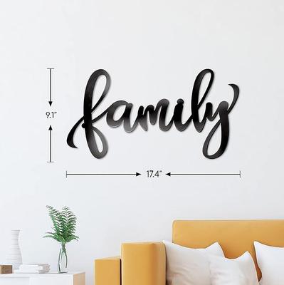 Family Metal Wall Art Silhouette - Indoor Iron Decoration