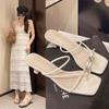 Water Diamond Style Toe Post Slide Sandals For Women Summer Fashion With Rubber Sole